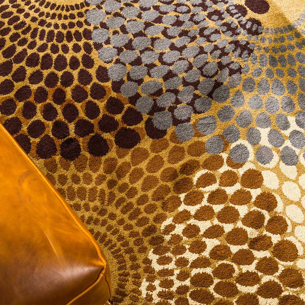 Runder Teppich bunt Dambrosio mit Mandala Motiv 120 cm Durchmesser