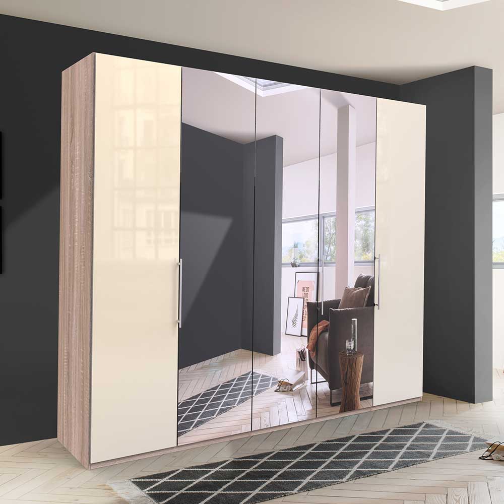Moderner Schlafzimmerschrank Codumenta 3 türig mit Spiegel