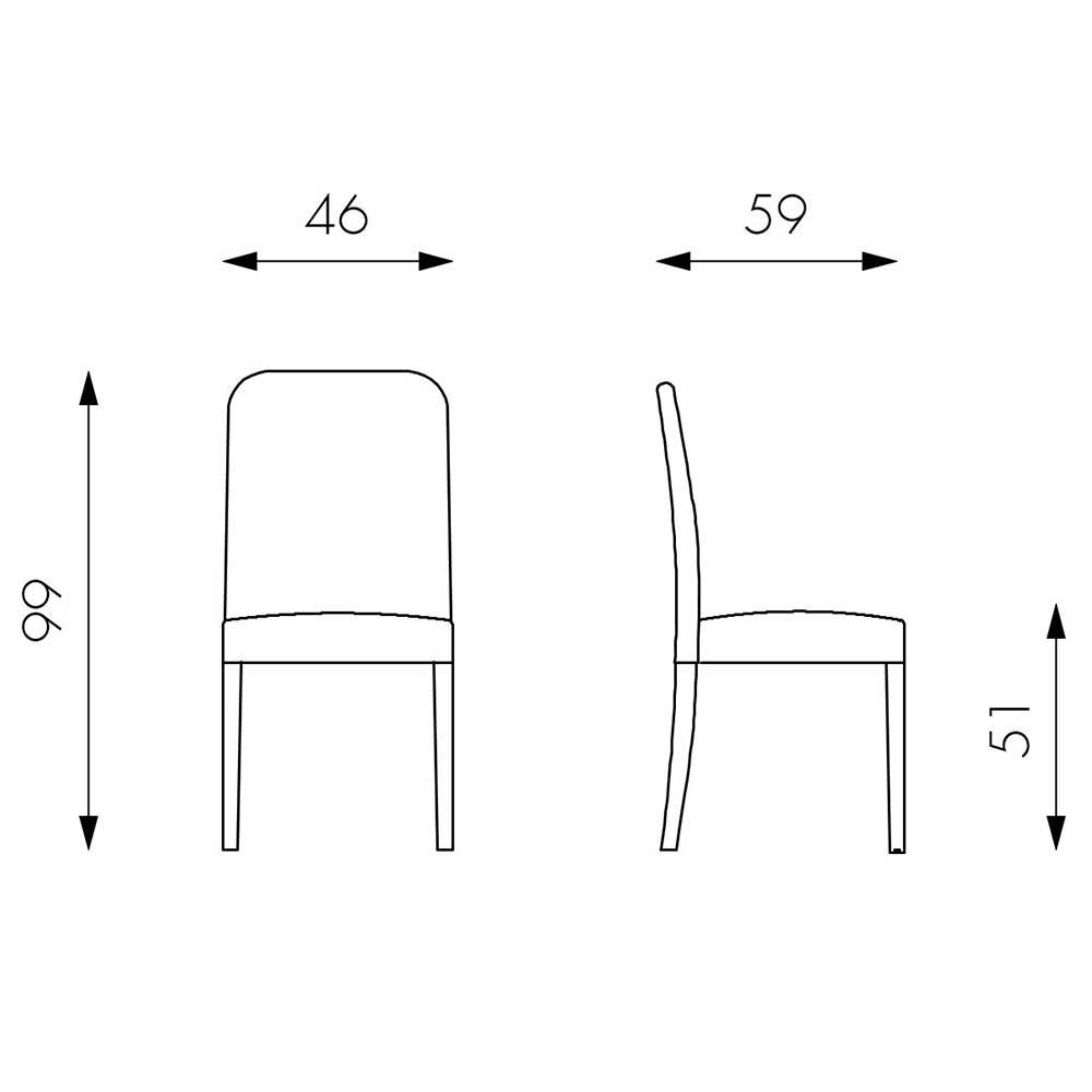 Stuhl Metra aus Kunstleder in Beige (2er Set)
