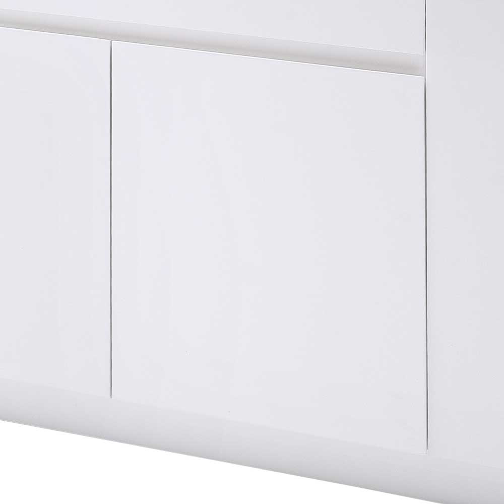 Wohnzimmer Sideboard Croscon in Weiß Grau mit LED Beleuchtung