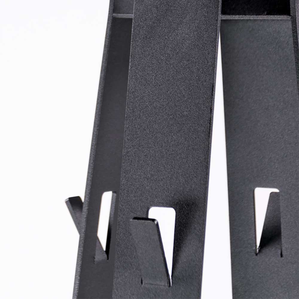 Skandi Design Garderobenständer Memionda aus Stahl und Eiche Massivholz