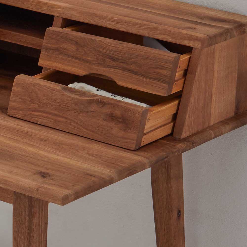 Schreibtisch Zanoava mit Aufsatz aus Asteiche Massivholz
