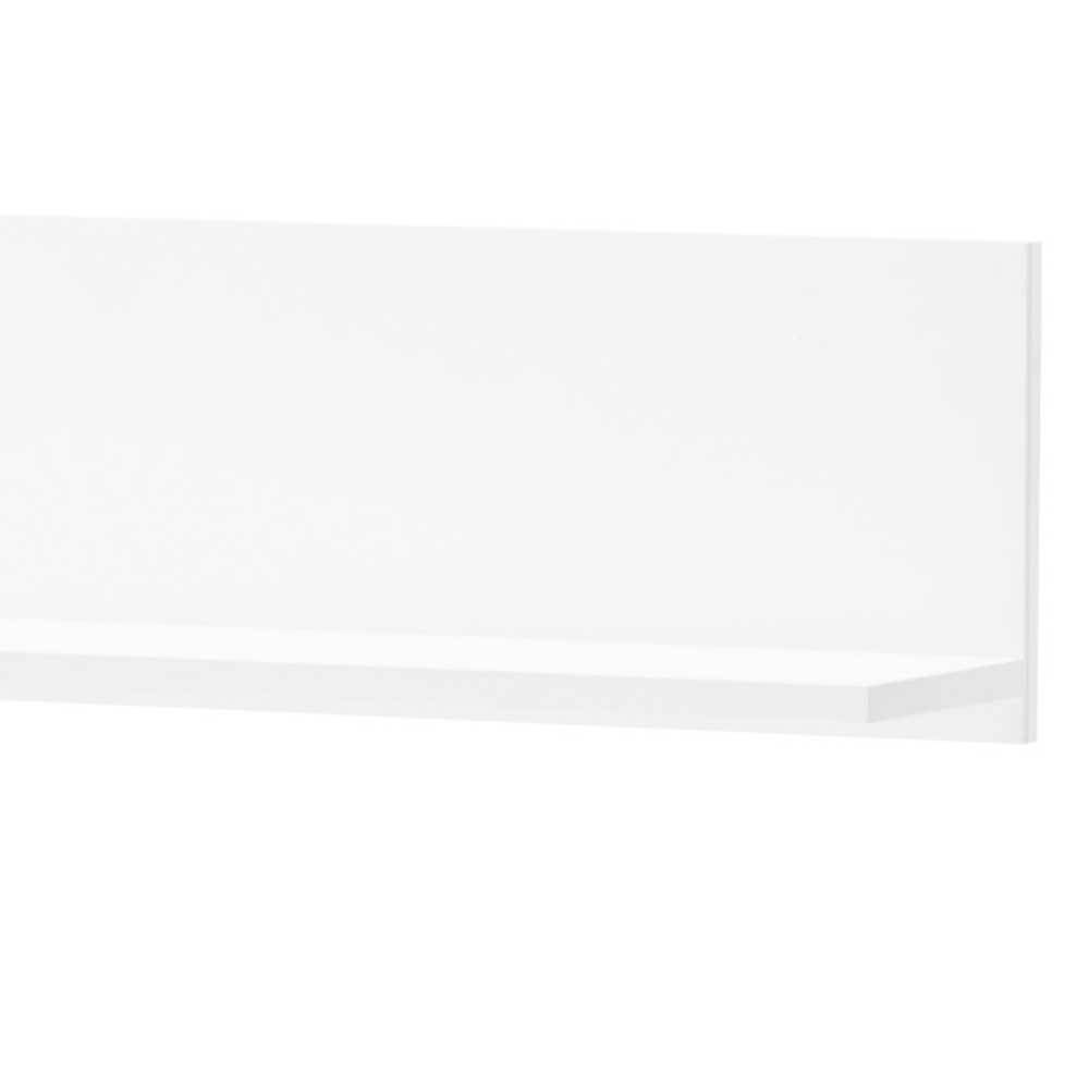 Weißes Wandregal 150 cm Paros in modernem Design mit Rückwand