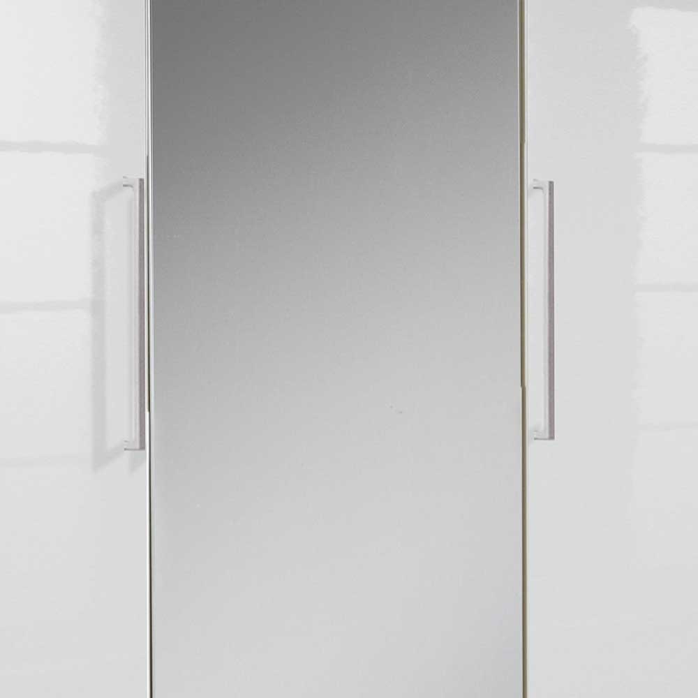 Weißer Kleiderschrank Dacapos mit Hochglanz Front und Spiegeltür