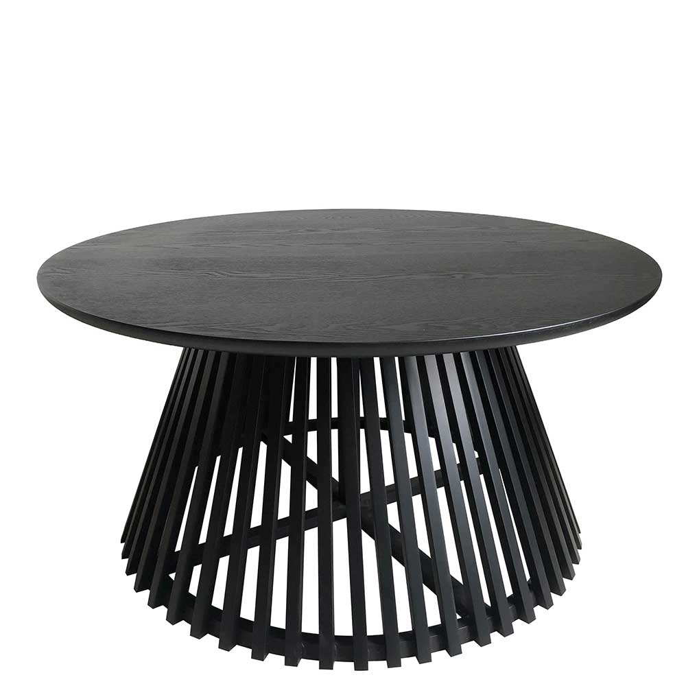 Couchtisch schwarz Afilon mit runder Tischplatte in modernem Design