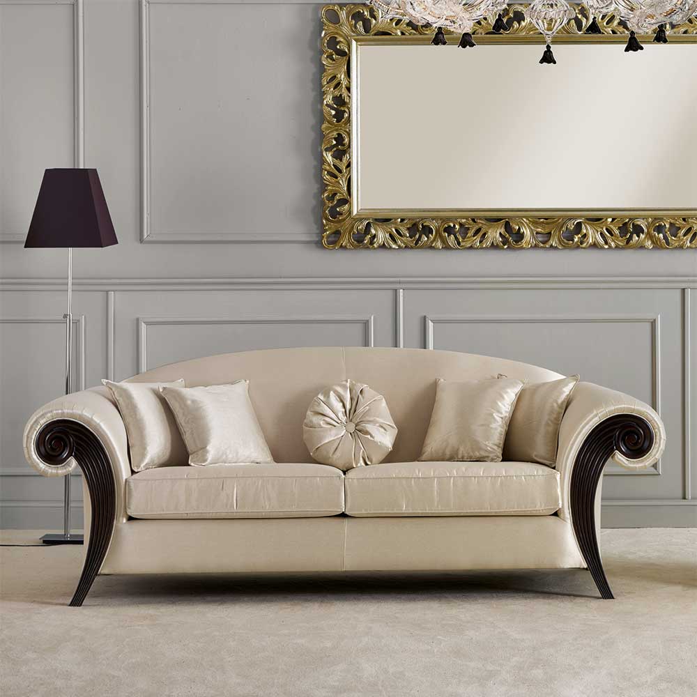 Luxus Sofa Clasha im klassischen Stil in Beige und Dunkelbraun