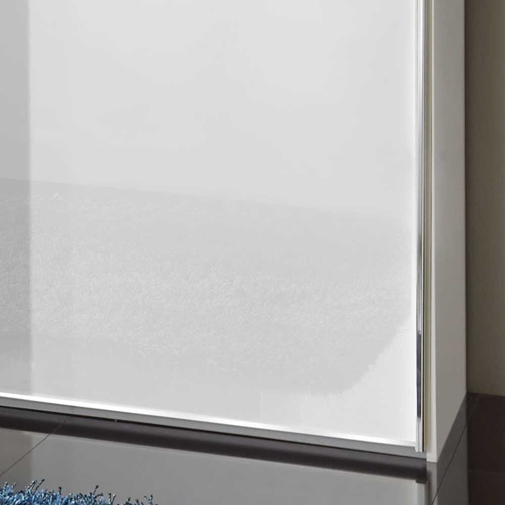 Schwebetürenkleiderschrank Snytato in Weiß mit Spiegeltür