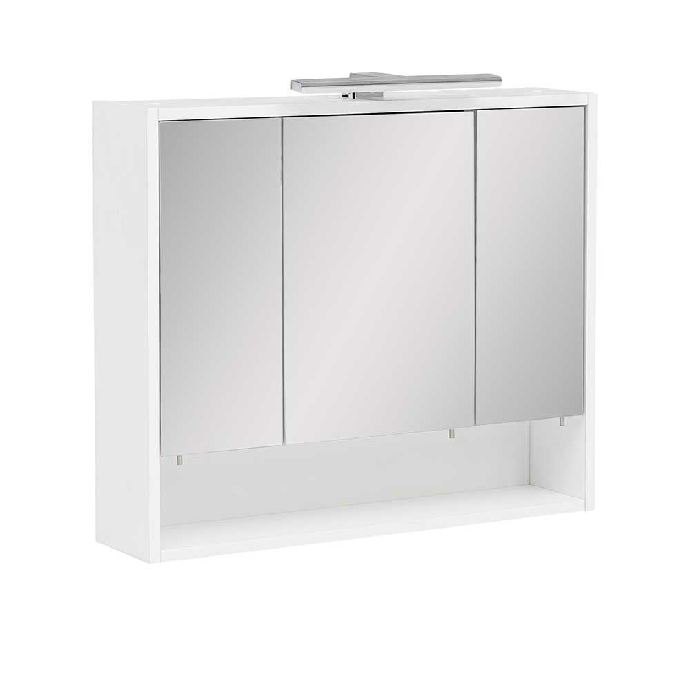 Badezimmer Spiegelschrank Regumas in Weiß 70 cm breit