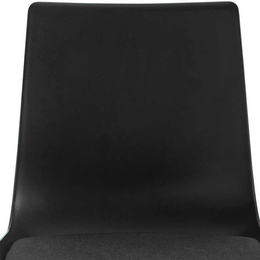 Schalensitz Stühle Adonias in Schwarz mit Gestell aus Metall (2er Set)