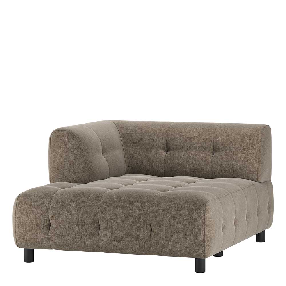 Sofa Element links Webstoff Estravo in Graugrün 122 cm breit