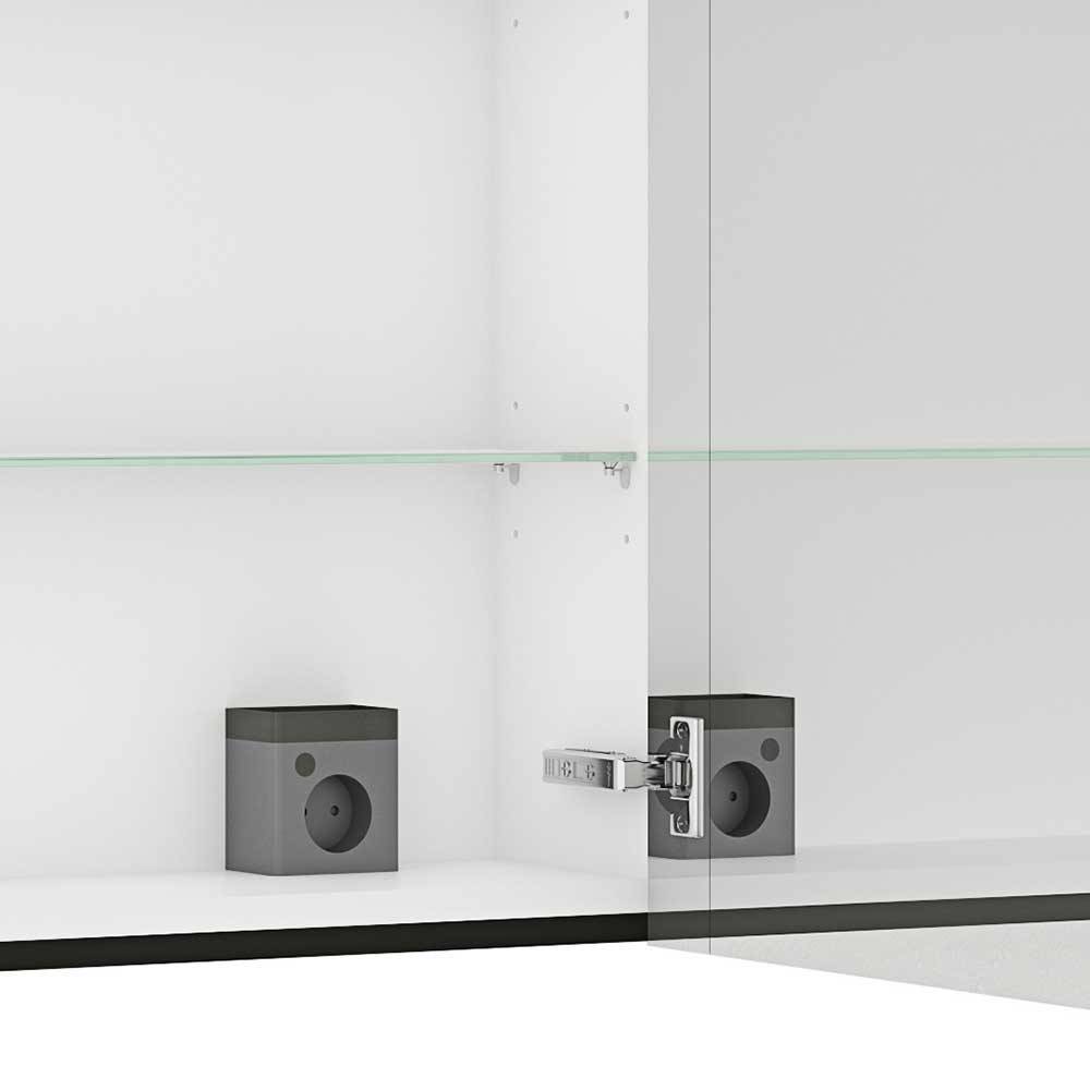 Badezimmermöbel Set Sirius für die Wandmontage mit LED Beleuchtung (dreiteilig)