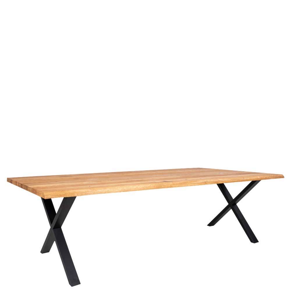 10 Personen Sitzgruppe Gimma Tisch Eiche 300x100 cm (elfteilig)