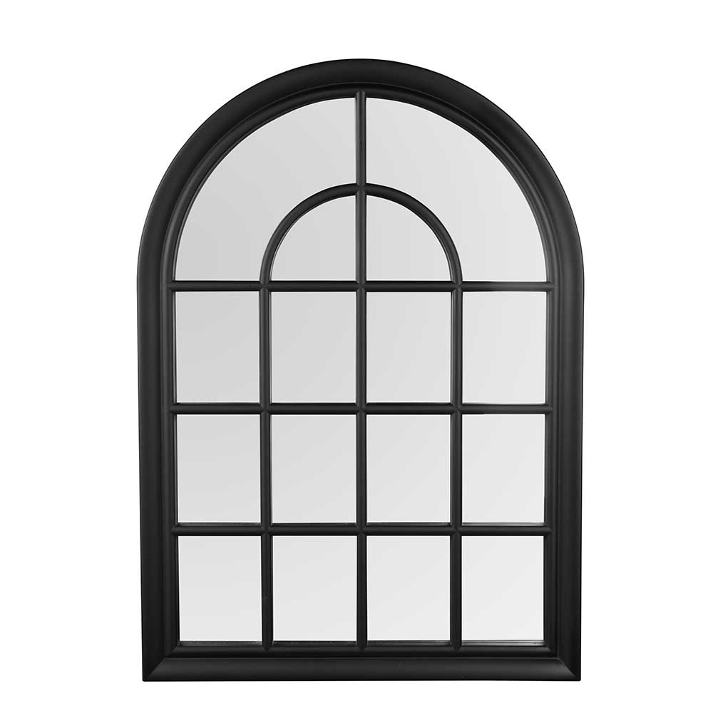 Fenster Spiegel Hengas in Schwarz mit Kunststoffrahmen Pharao24