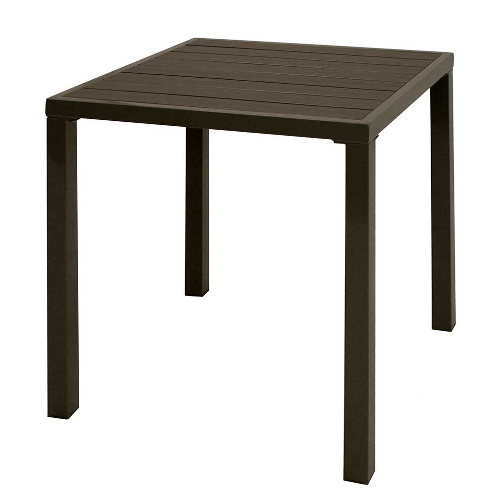 Outdoor Tisch Bitania aus Kunststoff und Stahl 60x73x60 cm