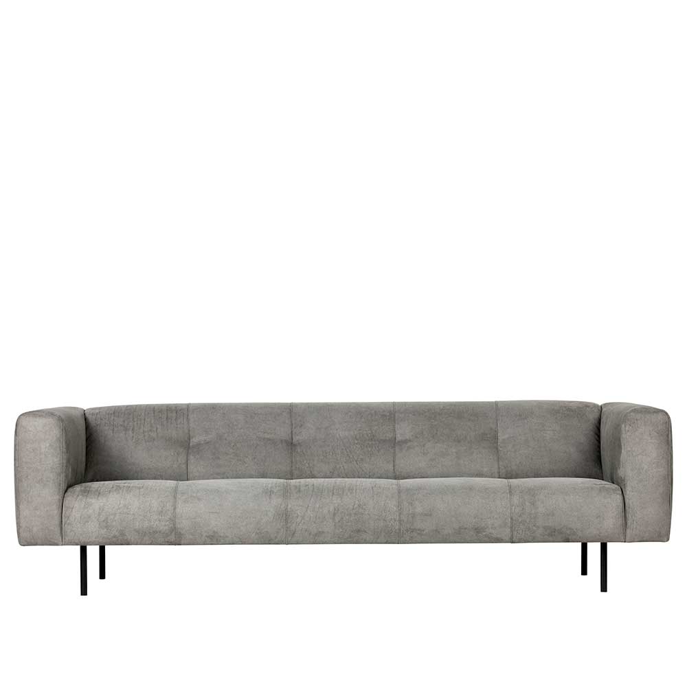 3 Sitzer Sofa Ciomore in Hellgrau Microfaser 250 cm breit