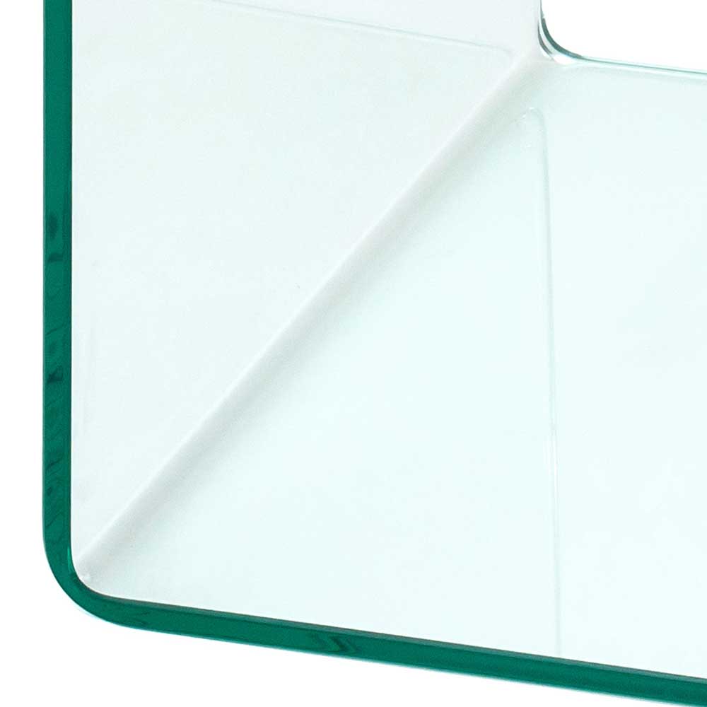 Transparenter Glas Tisch Jendrics in modernem Design 42x48x38 cm
