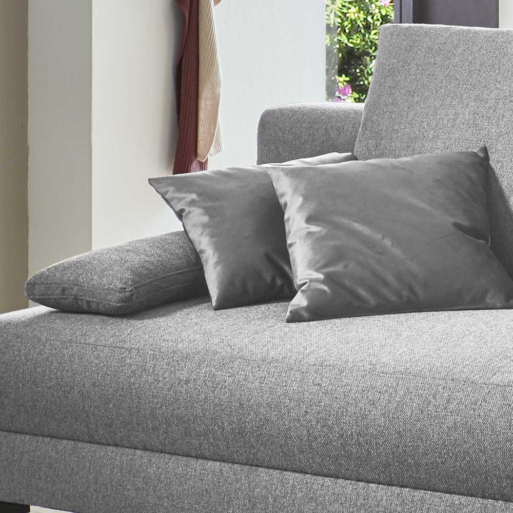 Funktions Sofa Shines mit Schlaffunktion & Bettkasten in Silbergrau