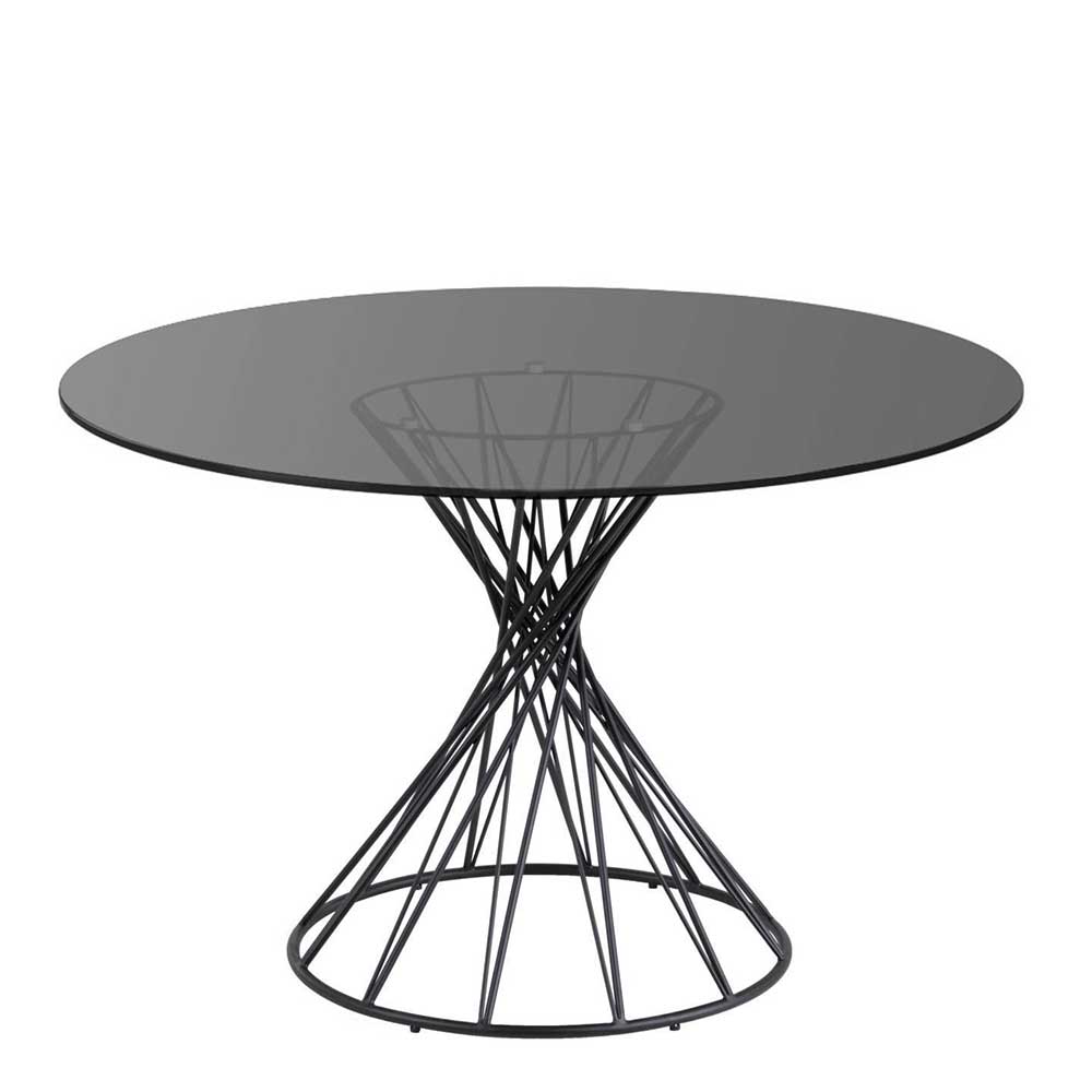 Tisch Esszimmer Kantino in modernem Design aus Glas und Stahl