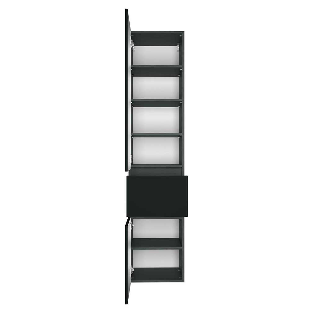 Badezimmer Schrank Insolita in Dunkel Grau 185 cm hoch