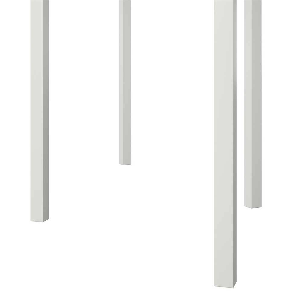 Beistelltisch Set Besi in Walnussfarben und Weiß mit Dreifußgestell (zweiteilig)