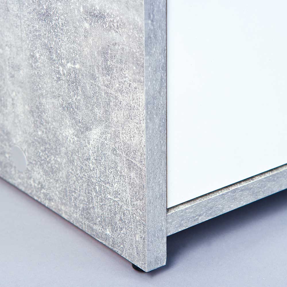Flur Sideboard Ortava in Weiß Grau modern