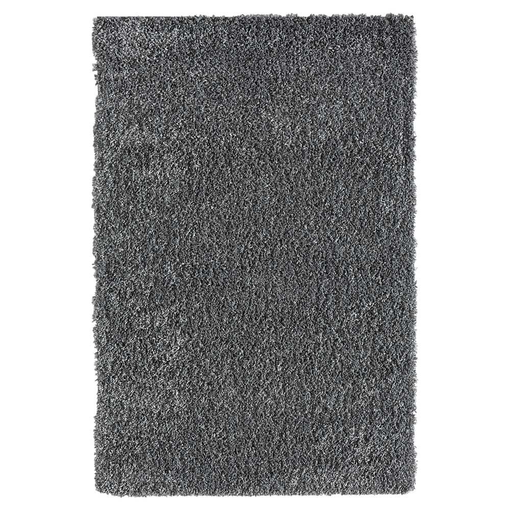 Shaggy Teppich Grau Placer für Fußbodenheizung geeignet viele Größen