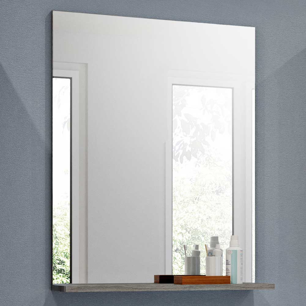 5-teiliges Badezimmermöbel Set Hayoran Hochglanz Front mit Spiegel (fünfteilig)