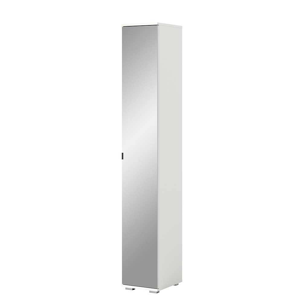 Spiegel Garderobenschrank Ampiano in Weiß 30 cm breit