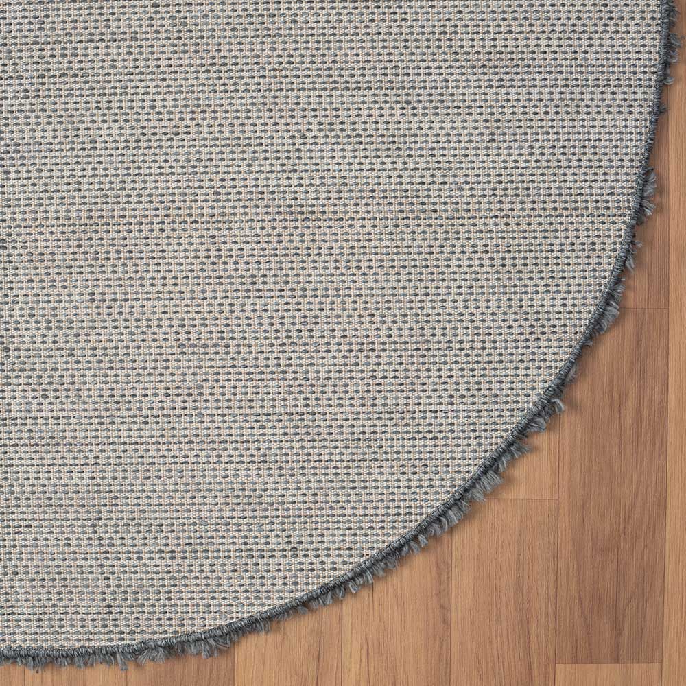 Dunkelgrauer Shaggy Teppich Pablos rund - 150 cm Durchmesser