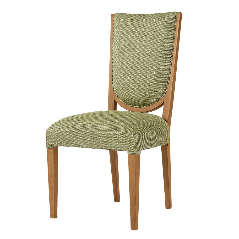 Hochwertiger Stuhl Noro in Oliv Grün und Buchefarben
