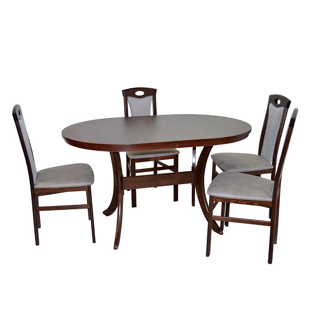 Essplatzgruppe Julessa mit ovalem Tisch inklusive vier Stühle (fünfteilig)