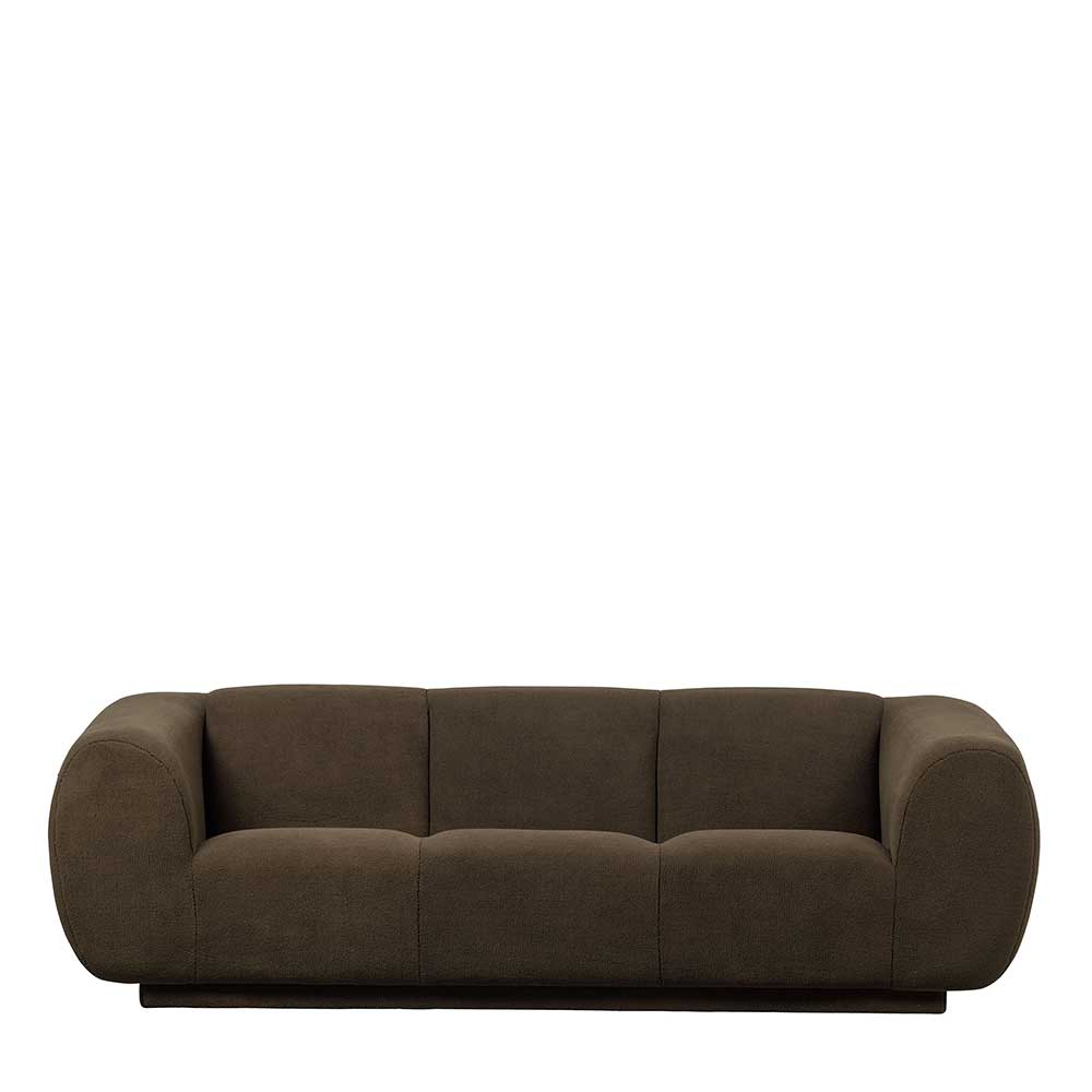 Webplüsch Couch Naico in Dunkelgrün modernes Design