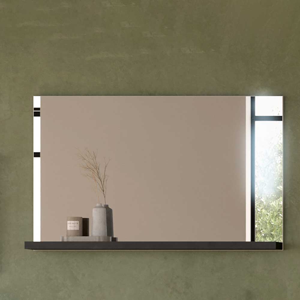 Moderner Garderoben Spiegel Houstna in Dunkelgrau mit Ablage