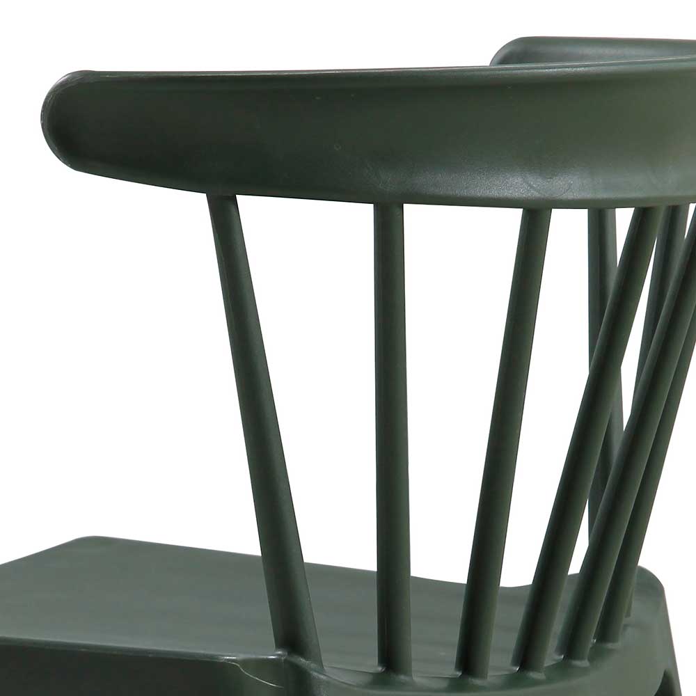 Stühle Sky in Dunkelgrün aus Kunststoff (2er Set)