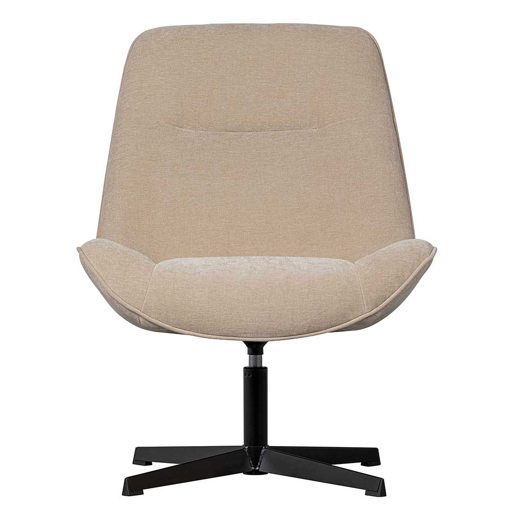 Dehbarer Sessel Wiam im Retrostil aus Chenillegewebe und Metall