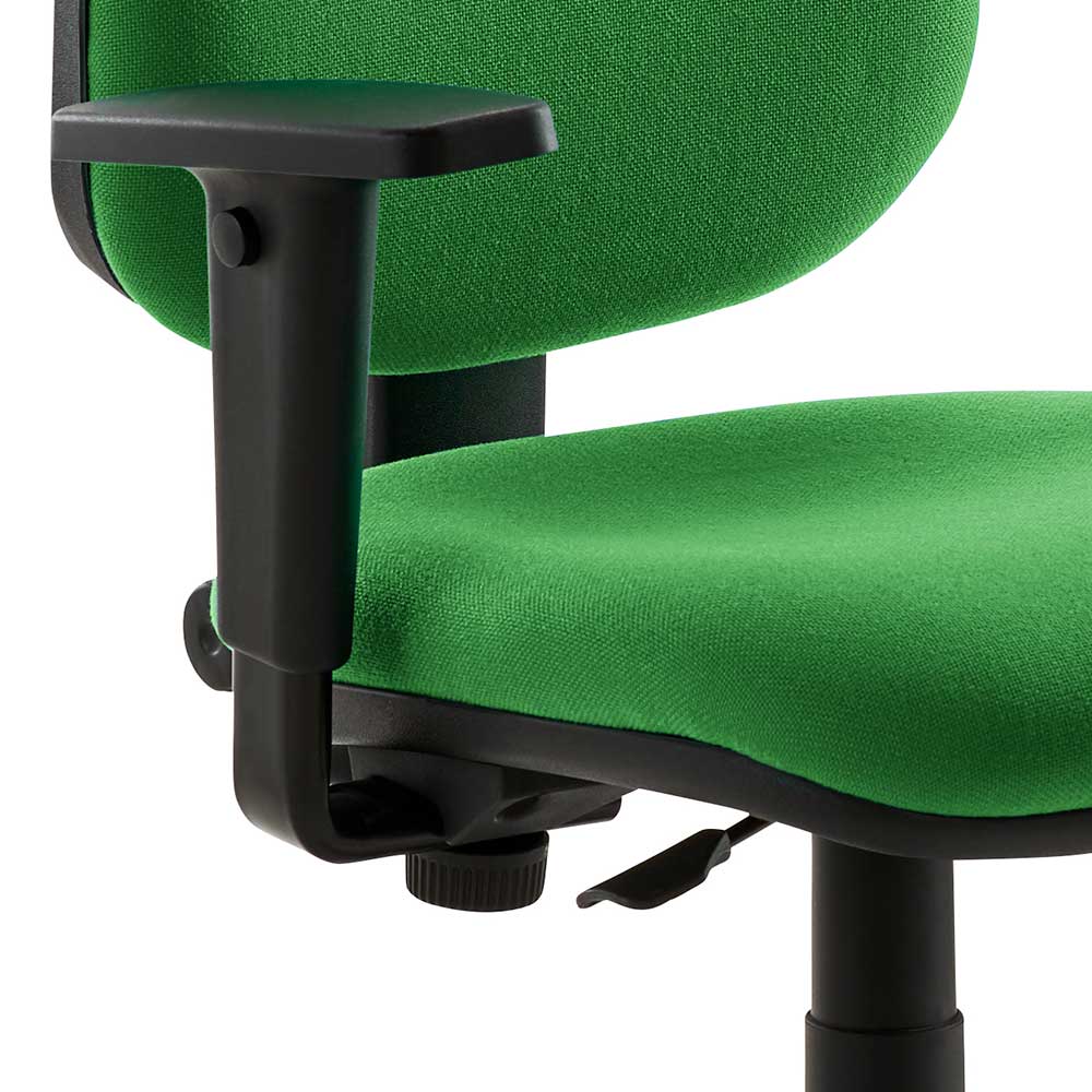 Armlehnen Büro Schreibtischstuhl Rick in Grün und Schwarz Made in Germany