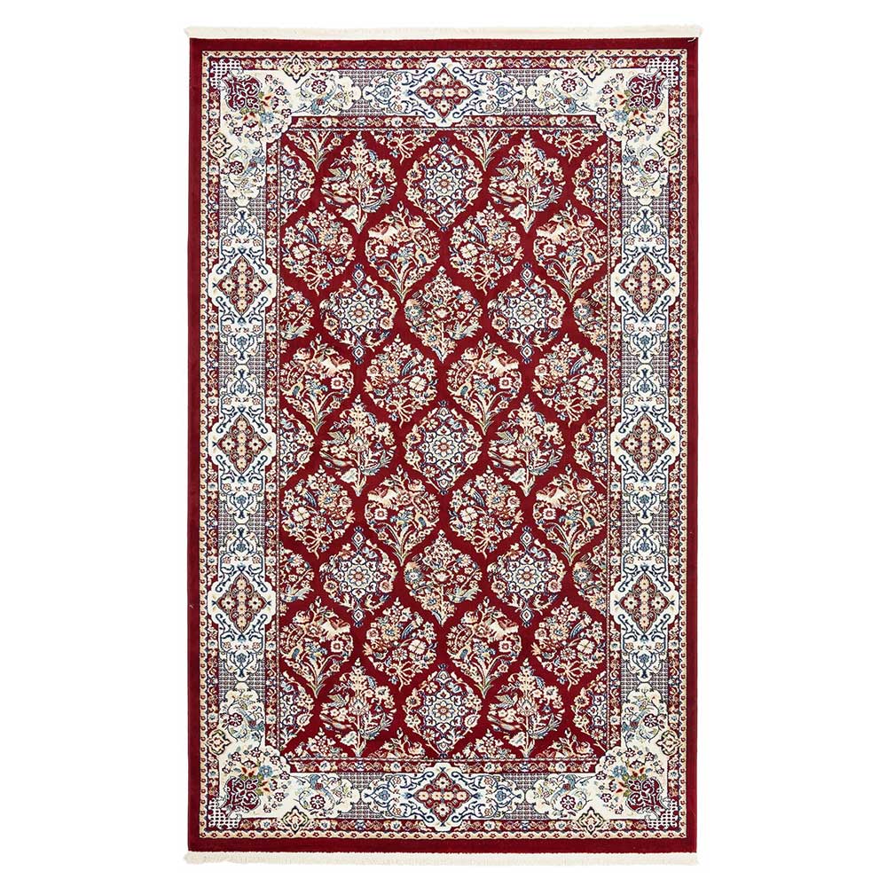 Teppich 150x245 cm Toby in Dunkelrot im orientalischen Stil