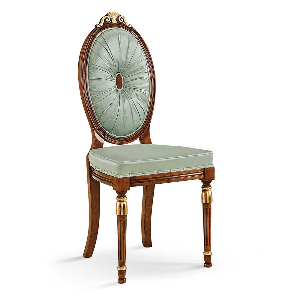 Stilmöbel Stuhl Renato barocke Form mit hoher Lehne