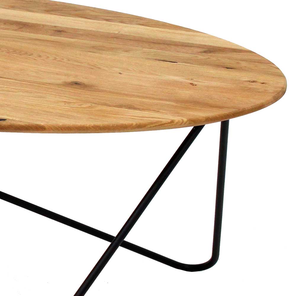 Ovaler Wohnzimmer Tisch Leony in modernem Design 120 cm breit