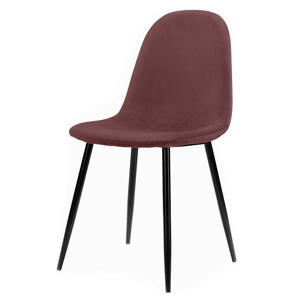 Esstisch Stühle Leno im Skandi Design in Altrosa (4er Set)