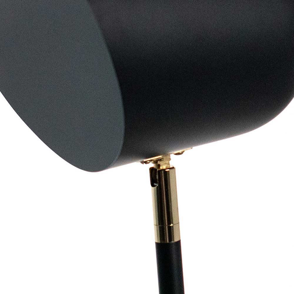 Hohe Stehlampe Tascan in Schwarz aus Metall