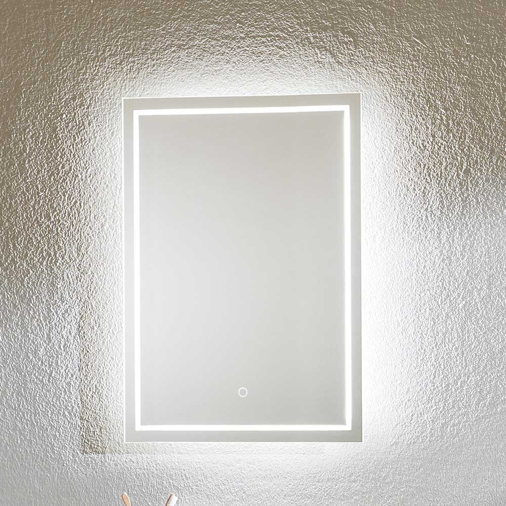 Rechteckiger Badspiegel Flavour mit LED Beleuchtung 80 cm hoch