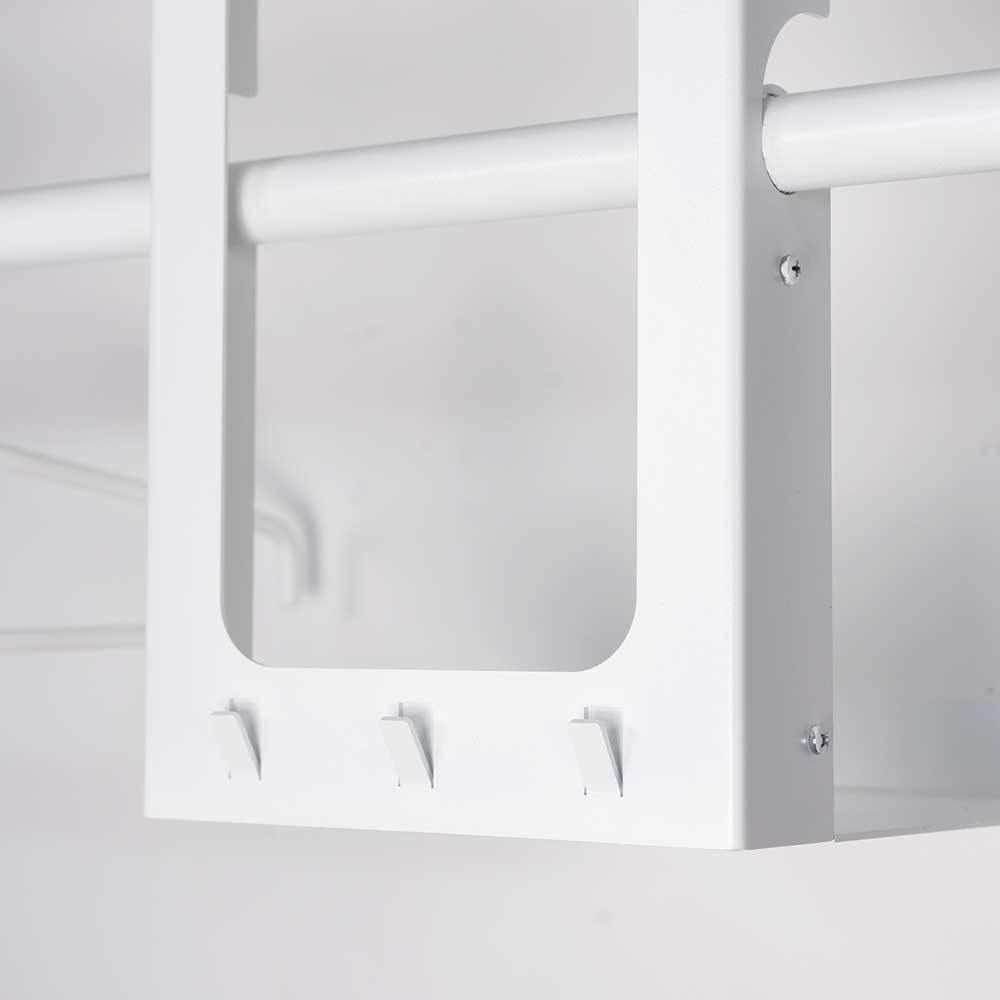 Skandi Design Hängegarderobe Kengoo in Weiß aus Stahl