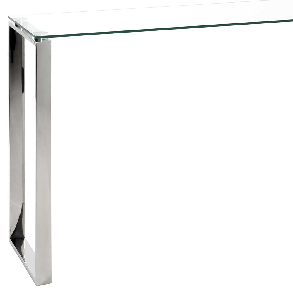 Konsolentisch Dorota mit Glasplatte 120 cm breit