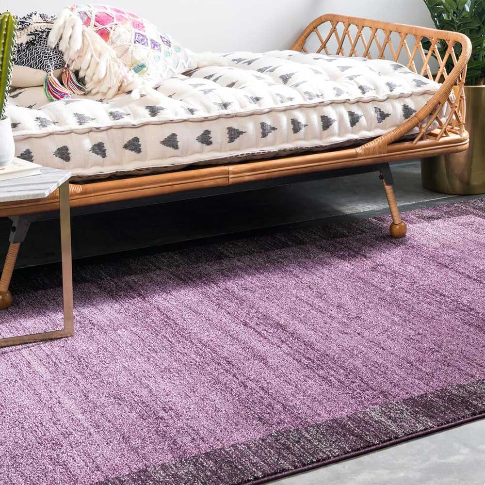 Kurzflor Teppich Baltimoore in Violett - modernes Design