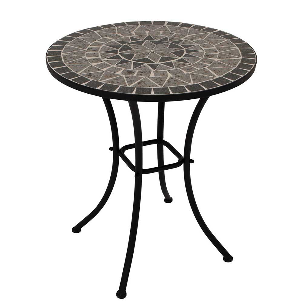 Gartenmöbelset mit Tisch Erlin aus Metall und Keramik