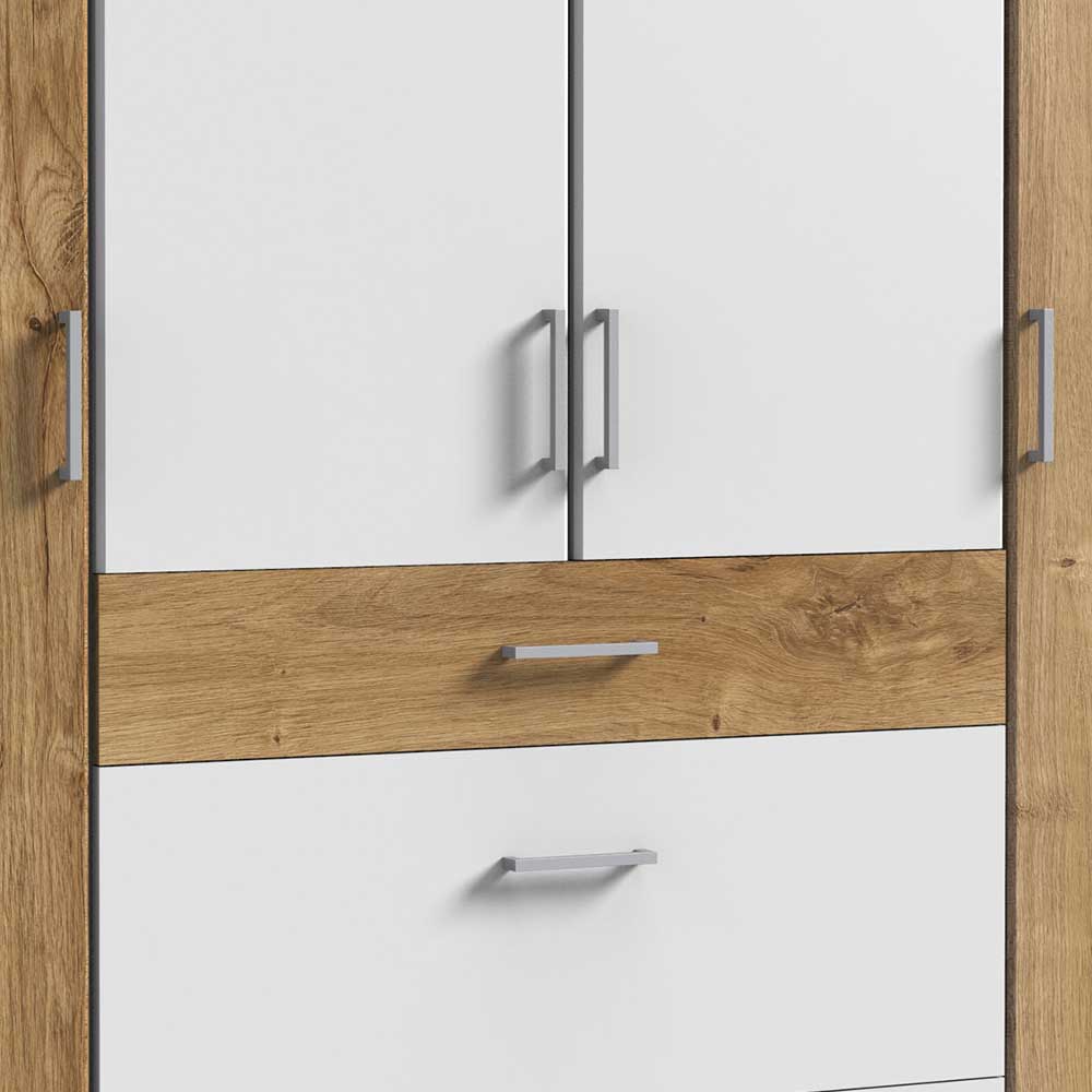Drehtürenkleiderschrank Concista mit drei Schubladen 179 cm breit