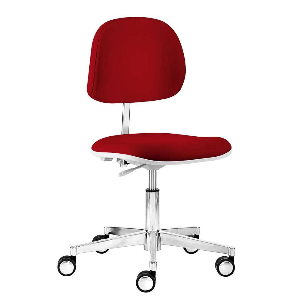 Bürostuhl Apulias in Rot Webstoff mit verstellbarer Rückenlehne