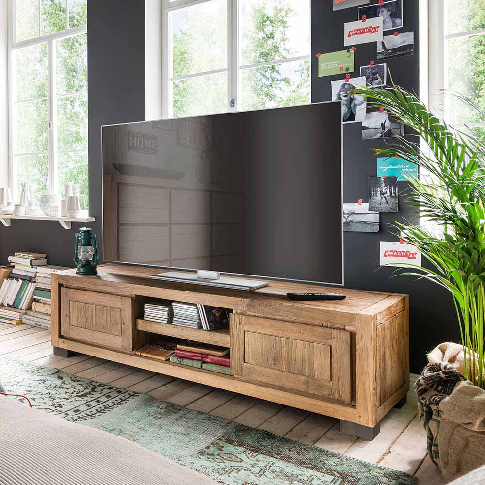 TV Lowboard Vramossa aus Teak Recyclingholz 150 cm