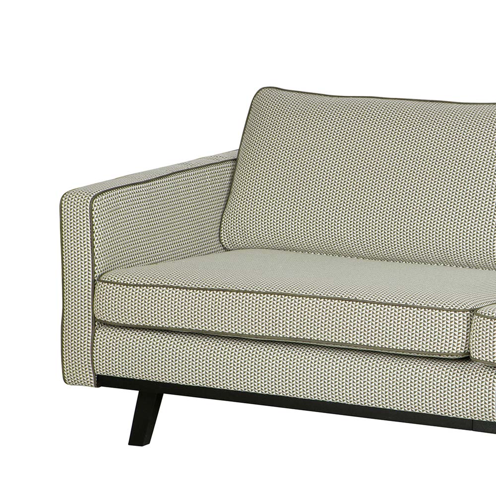 3 Sitzer Sofa Light in Grün gemustert im Retro Design